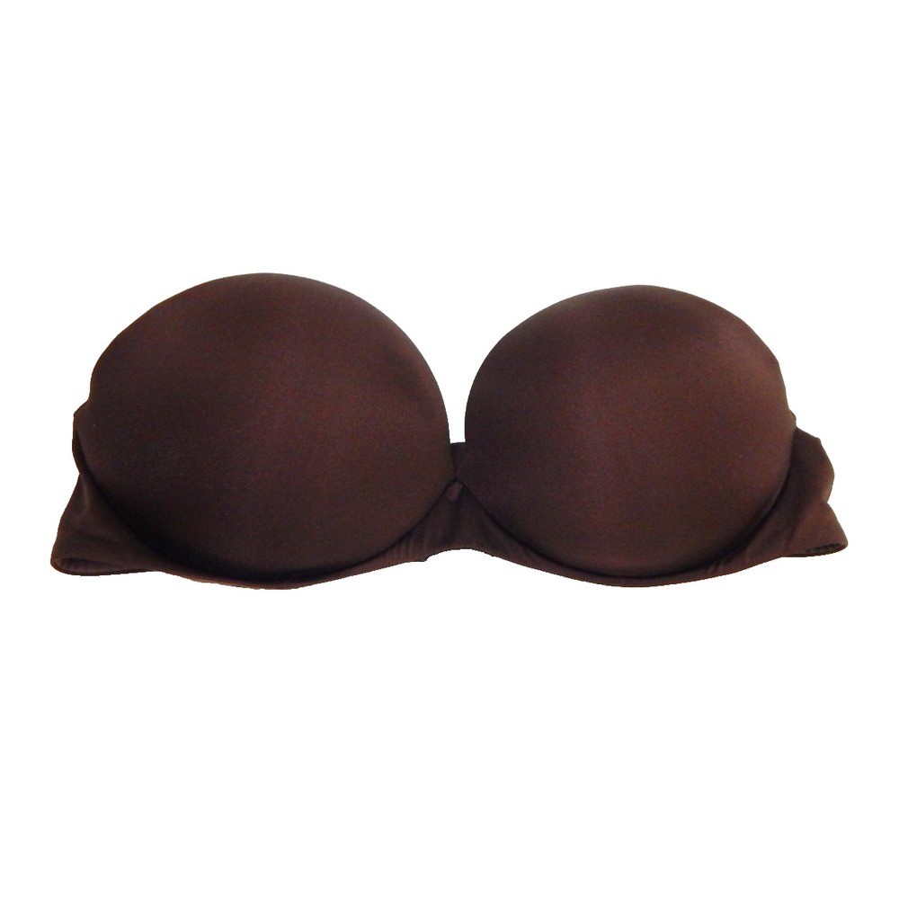 Skims Women's 34C Bra Ultimate Strapless Push Up Brown Underwire Padded